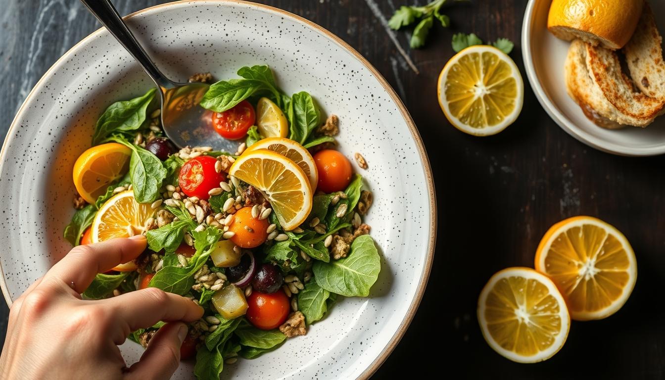 Home cook preparing ingredients in the kitchen